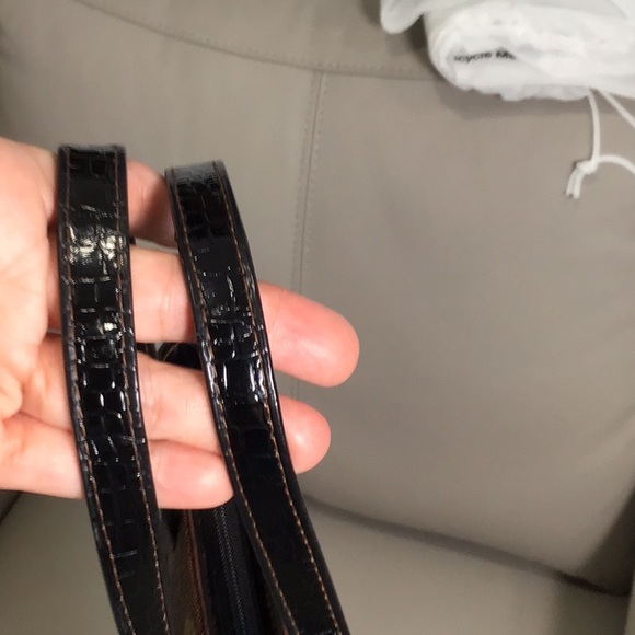 FENDI Limited Edition Beaded Tote  Handbag w/ Crocodile Embossed Patent Leather - Picture 9 of 15